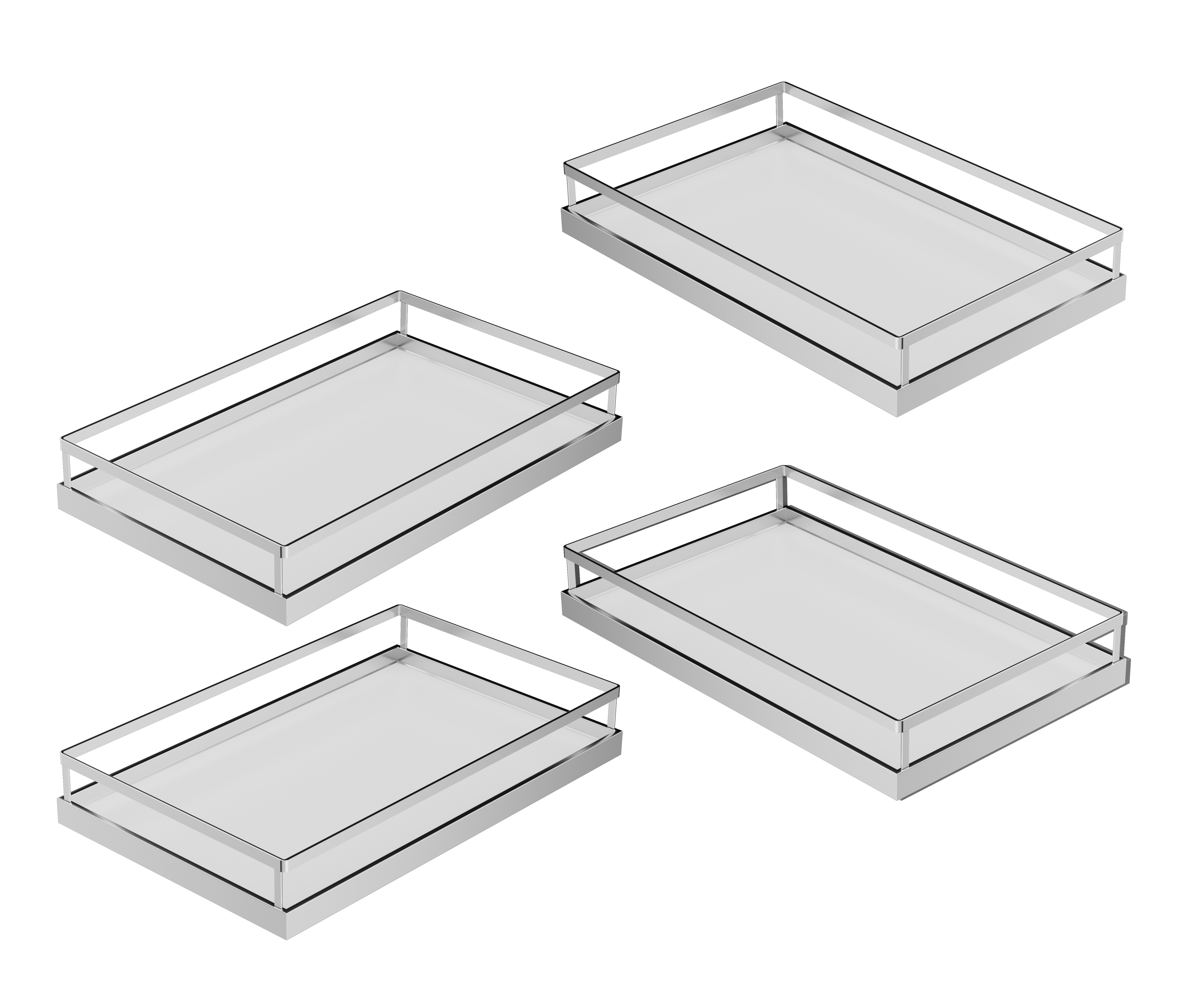 Комплект полок Волшебный угол 450-600 мм Арена СТИЛЬ 4 шт цвет ХРОМ
