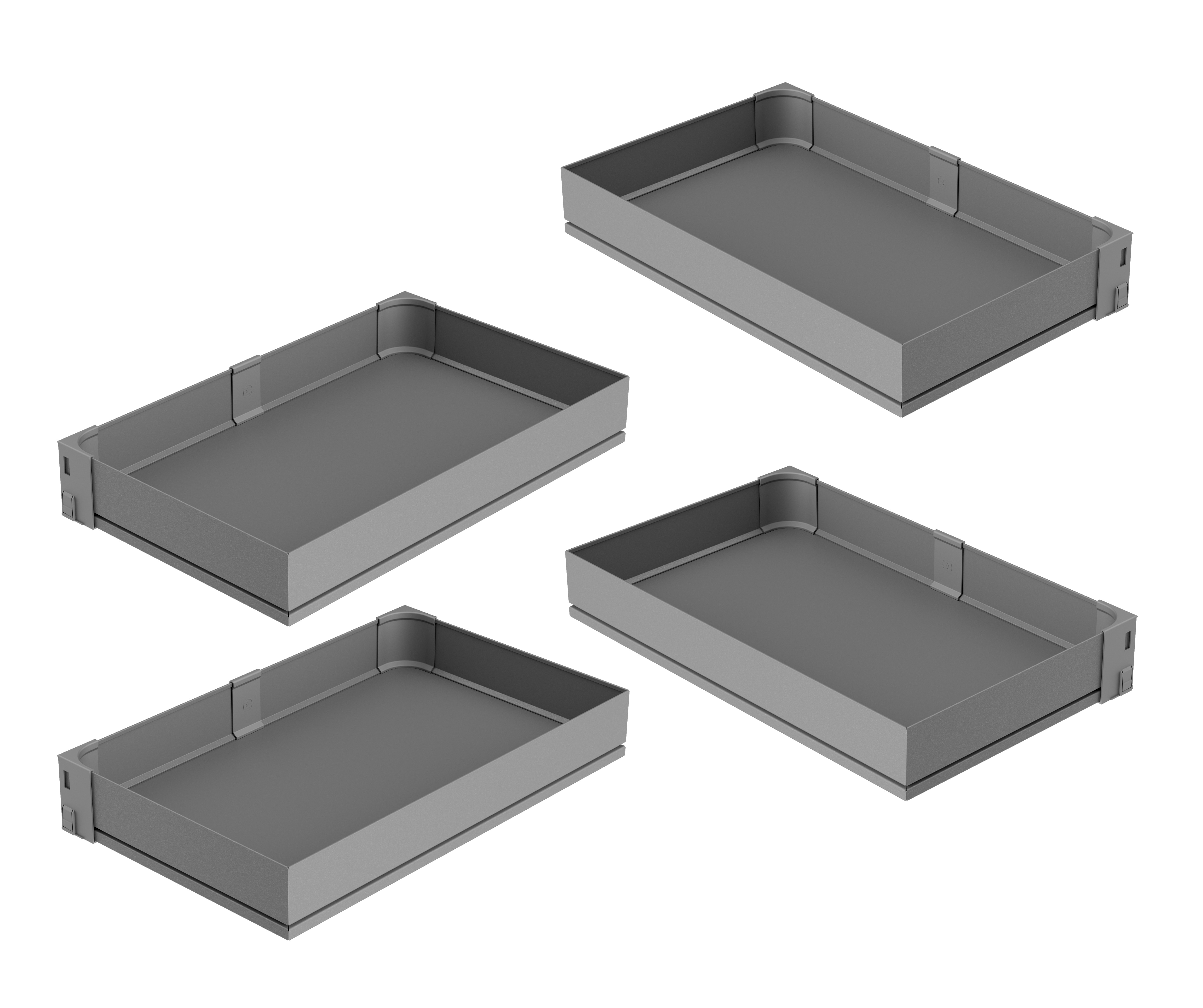 Комплект полок Волшебный угол 450-600 мм Арена ПЬЮР 4 шт цвет АНТРАЦИТ